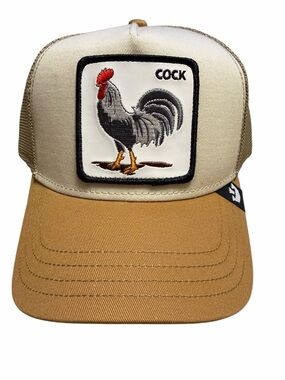 ROOSTER Goorin Bros The Farm V2 Khaki Trucker Hat Snapback NWT